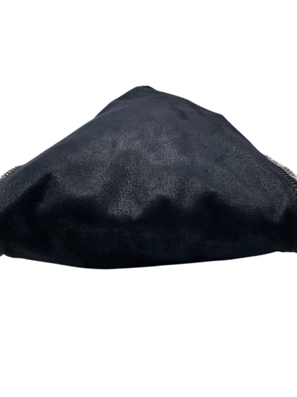 STELLA MCCARTNEY NAVY BLUE FALABELLA FAUX LEATHER SHAGGY DEER TOTE BAG